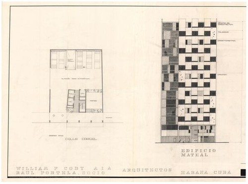 Edificio Mateal office building, commercial, Havana, Cuba, 1960