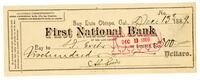 Check from Ah Louis to San Francisco Exchange, December 13, 1889