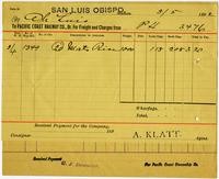 1892 Freight Bill