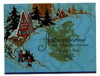 Christmas card from Stephen K. Pond to Toby Louis, December 23, 1928