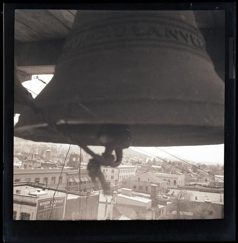 [View of San Luis Obispo from Mission bell tower]