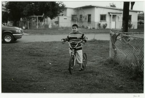 [Martin riding his bike]