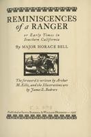 Title page, 1927 edition of the book "Reminiscences of a Ranger" with Jack Residence stamp