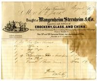 Wangenheim Crockery receipt