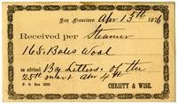 Wool receipt from Christy and Wise to R.E. Jack