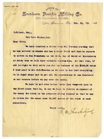 Correspondence to R.E. Jack from R.M. Shackelford of Southern Pacific Mining Co. and W.E. Holbrook of Pacific Exploration Company