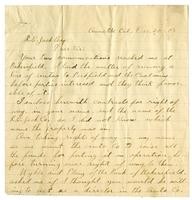 Correspondence to R.E. Jack from Samuel Sanborn