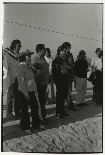 Cesar Chavez with bodyguards