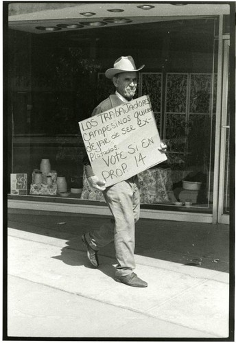 [Protester on street]