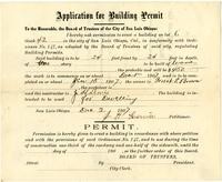 Application for Building Permit on Lot 6 Block 42