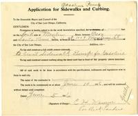 Application for construction of a sidewalk gasoline pump for Charles H. Kamm