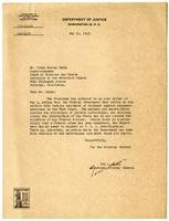 Correspondence from Assistant Attorney General Tom C. Clark to Frank Herron Smith May 31, 1945