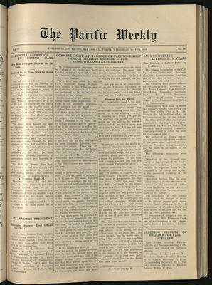 The Pacifc Weekly, May 15, 1912 — Calisphere