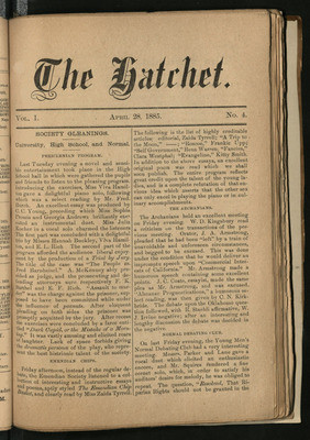 The Hatchet, April 28, 1885