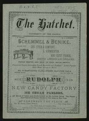 The Hatchet, October 20, 1885