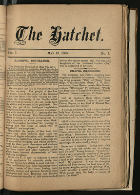 The Hatchet, May 19, 1885