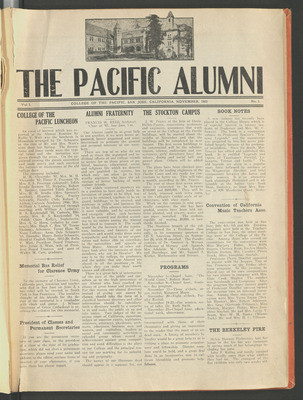 The Pacific Alumni November 1923