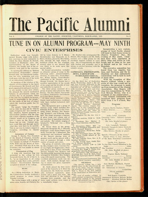 The Pacific Alumni March-April 1925