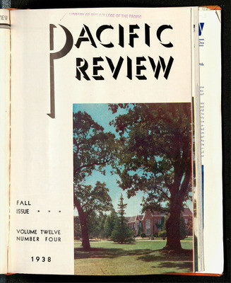 Pacific Review August 1938 (Fall Issue)