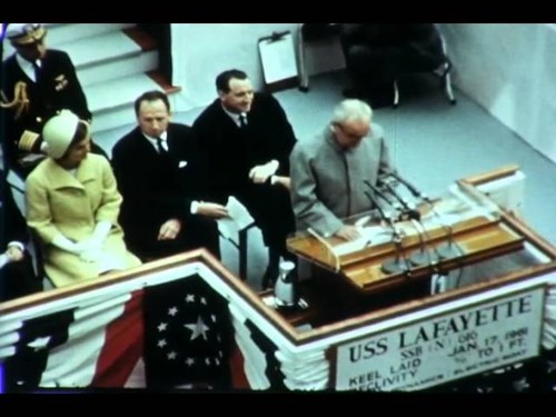 F-0933 Lauching the USS Lafayette Submarine