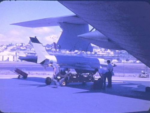 F 1877 Delivery of Ryan BGM-34C RPV at Lindbergh Field load onto C-130
