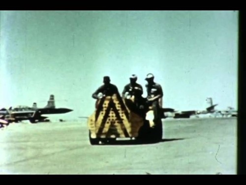 F 1972 East Rosecrans Gang: astronauts Schirra, Stafford, Slayton and others on a trip to Catalina