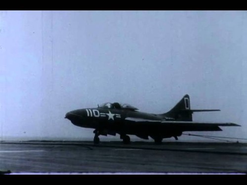 F-0844 Vought F7U Carrier Landings