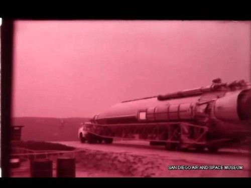 Mating of Atlas to Launcher at Vandenberg Air Force Base, 10/4/65 HACL Film 00127