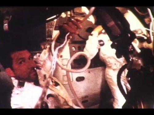 F 1965 Apollo 7 Mission Footage astronauts Walter Cunningham, Wally Schirra and Donn F. Eisele 1968