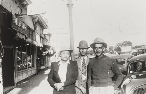 Wilford and Gatewood Family members on Santa Maria's "Whiskey Row" : early 1930s