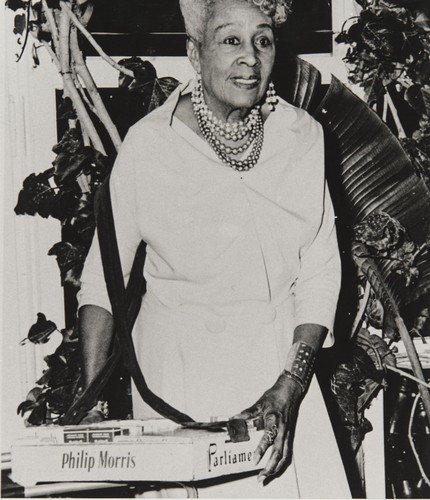 Olga Bolgoyne, "Cigarette Girl," Old Colonial House, Oxnard : early 1940s