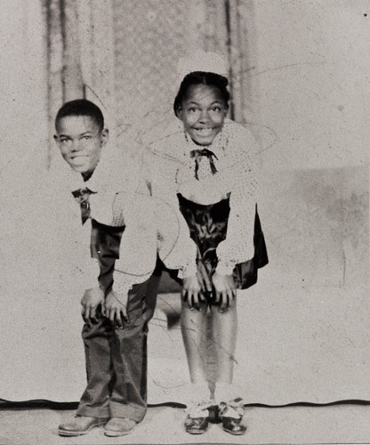 Leroy "Buddy" Gibson and his sister, Louise Gibson, tap dancing team, just before appearing on the Ted Mack Amateur Hour : 1948 ; students of the Ted Russell Dancing Studio in Ventura, the brother and sister advanced as a professional dancing team