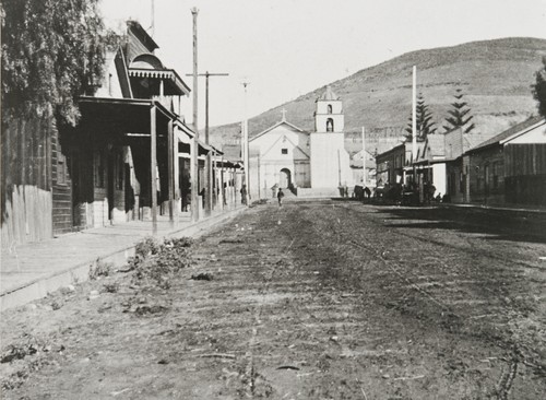 Old Chinatown, Ventura Mission in background