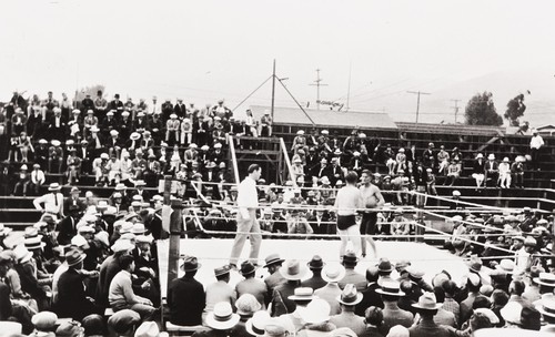 Filipino boxing matches : Pismo Beach : about 1930