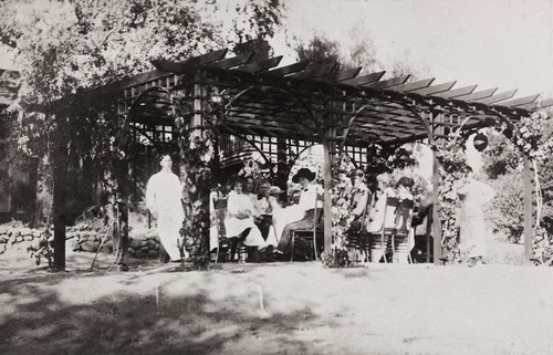 Tokutaro Moriwaki (left), chauffeur/handyman for the Abram Lincoln Hobson family, Ojai : 1920s