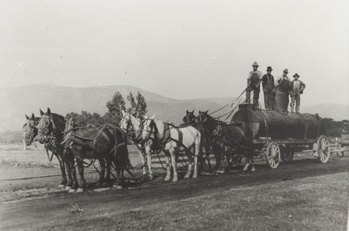 Street paving crew