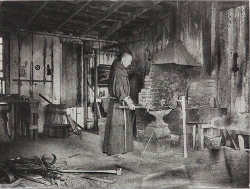 Blacksmith shop, Santa Barbara Mission : 1898