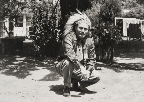 Adrian ("Dutch") Pierce, son of María Antonia Baylon Pierce, at his home in Morro Bay prior to participating in a California Indian Council Meeting : 1945