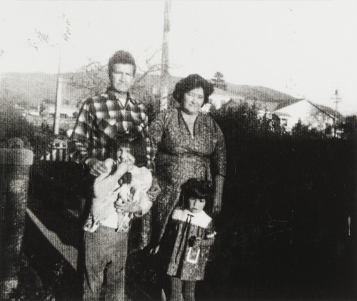 Ubaldo and Lydia Ballesteros with two of their children. Ubaldo Ballesteros was part Tuxcan Indian from Mexico. Lydia Ballesteros (née Escalante) was of Chumash and Salinan Ancestry