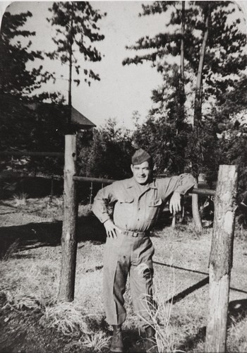 Philip Rodríguez, son of Juana María Rodríguez, (née Rios), Ventureño Chumash : circa 1946 ; taken in Japan during his service in the U. S. Army