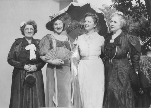 Minerva Club members celebrate the club's 50th anniversary with an "old-time" program