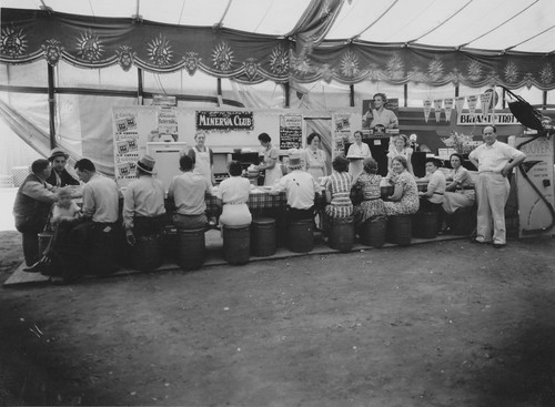 Minerva Club snack stand at the Santa Barbara County Fair, 1938