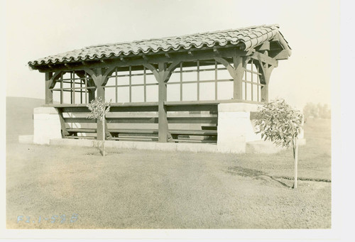 View of Santa Anita Golf Course shade shelter