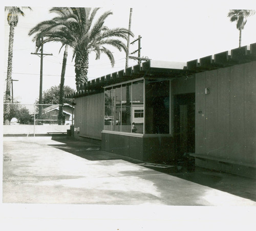 View of the pool house at Salazar Park