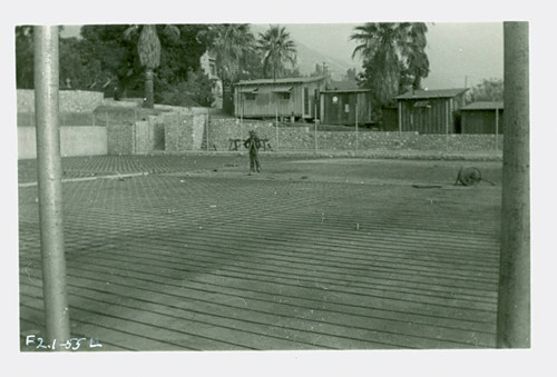 View of tennis court construction at Charles S. Farnsworth Park