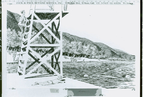 Image of illustration of a diving platform