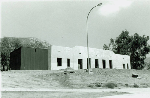 View of construction of Veterans Memorial Park