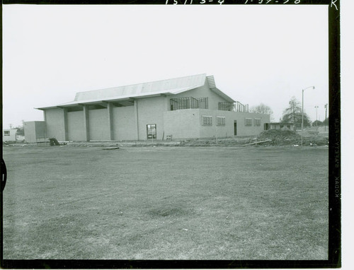 View of construction of the gymnasium at Enterprise Park