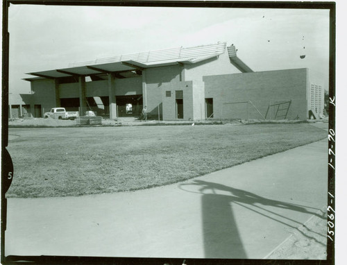 View of construction of the gymnasium at Enterprise Park