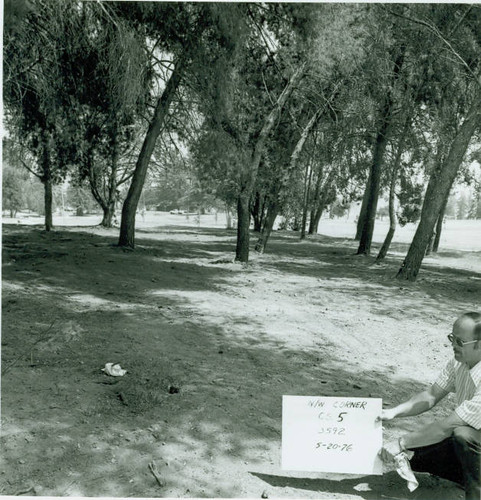 View of construction of Veterans Memorial Park